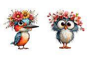Spring cute baby birds clipart, an Illustration by SinaCreation (Thumbnail 4 of 11)