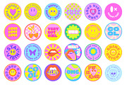 GIRLS CLUB - VECTOR Y2K STICKERS SET, an Object Graphic by craftlove (Thumbnail 5 of 13)