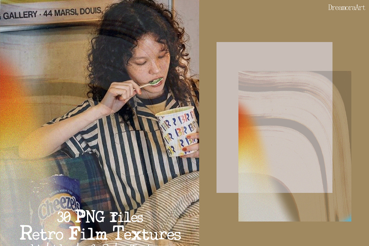 Retro Film Textures 30 Overlays PNG, a Texture Graphic by DreamoraArt (Photo 11 of 16)