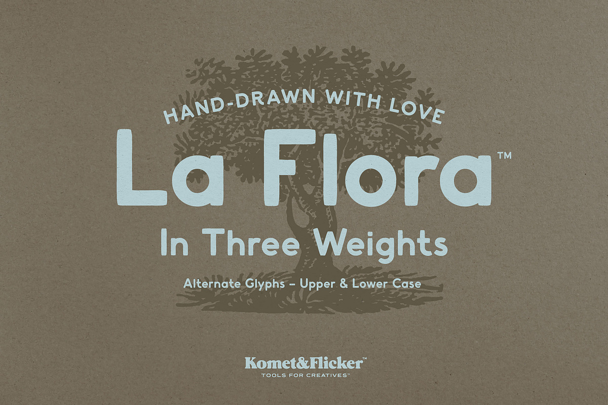 La Flora, a Sans Serif Font by Komet & Flicker (Photo 1 of 15)