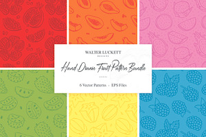 Hand Drawn Fruit Pattern Bundle