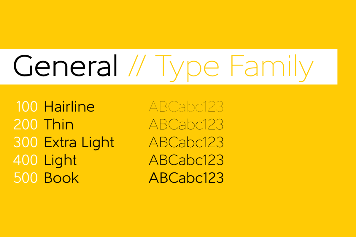 General Font Family preview 4