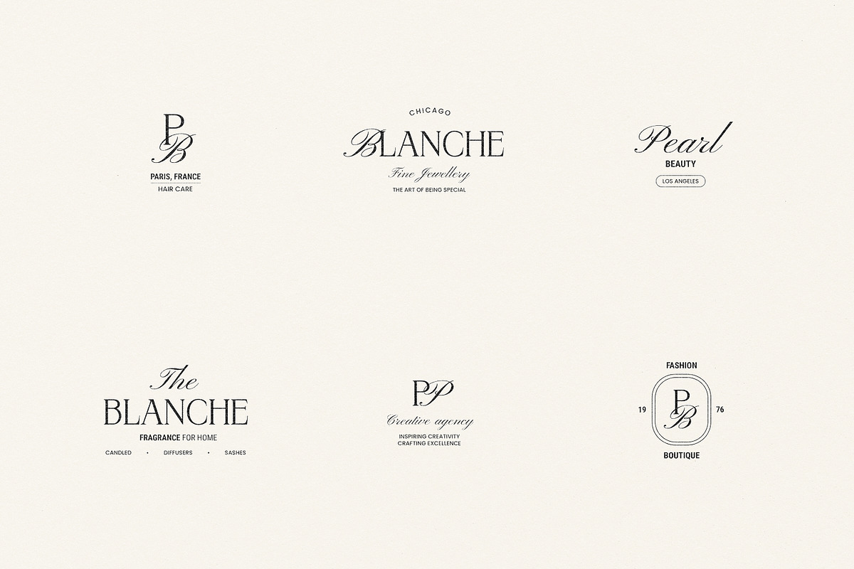 Blanche Logo Kit | Logos Ai Eps Psd, a Branding & Logo Template by Feel This (Photo 10 of 11)