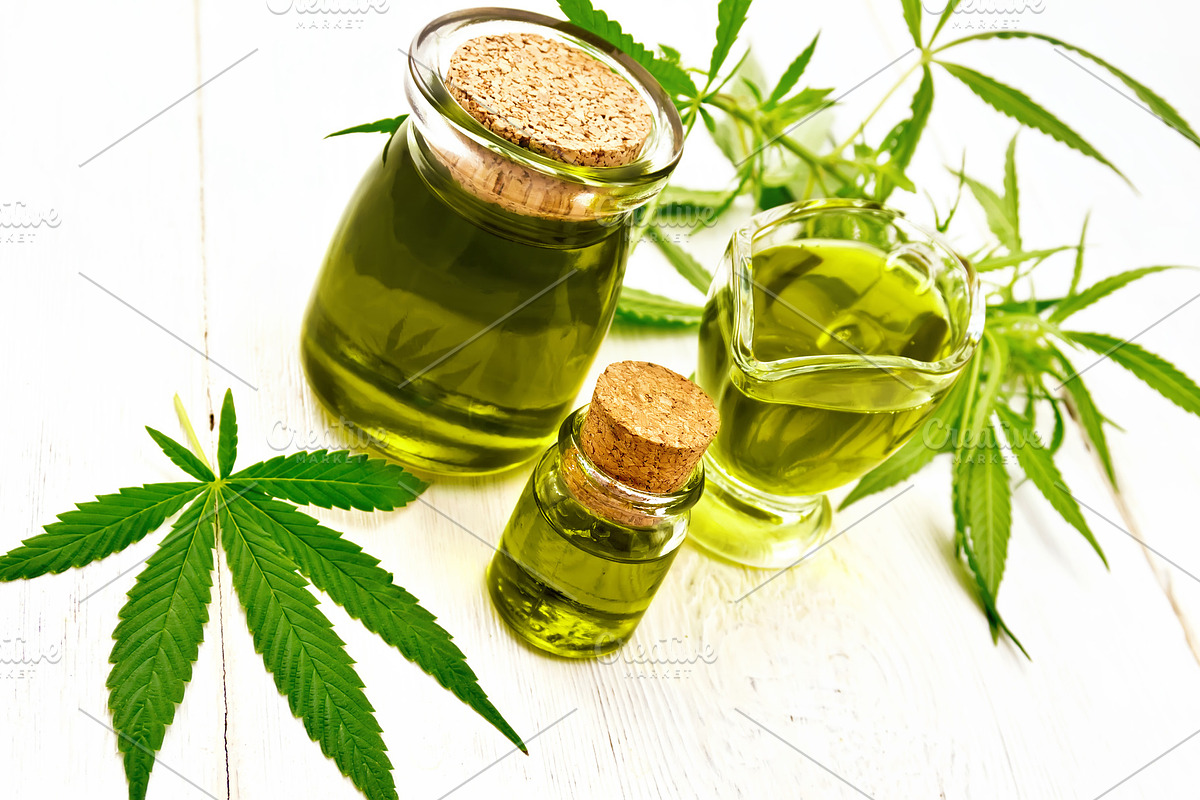 Oil hemp in gravy boat and two jars, a Food & Drink Photo by rezkrr (Photo 3 of 3)