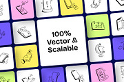 Smartphone Activities Icons, an Outline Icon by Vectors Market (Thumbnail 5 of 7)
