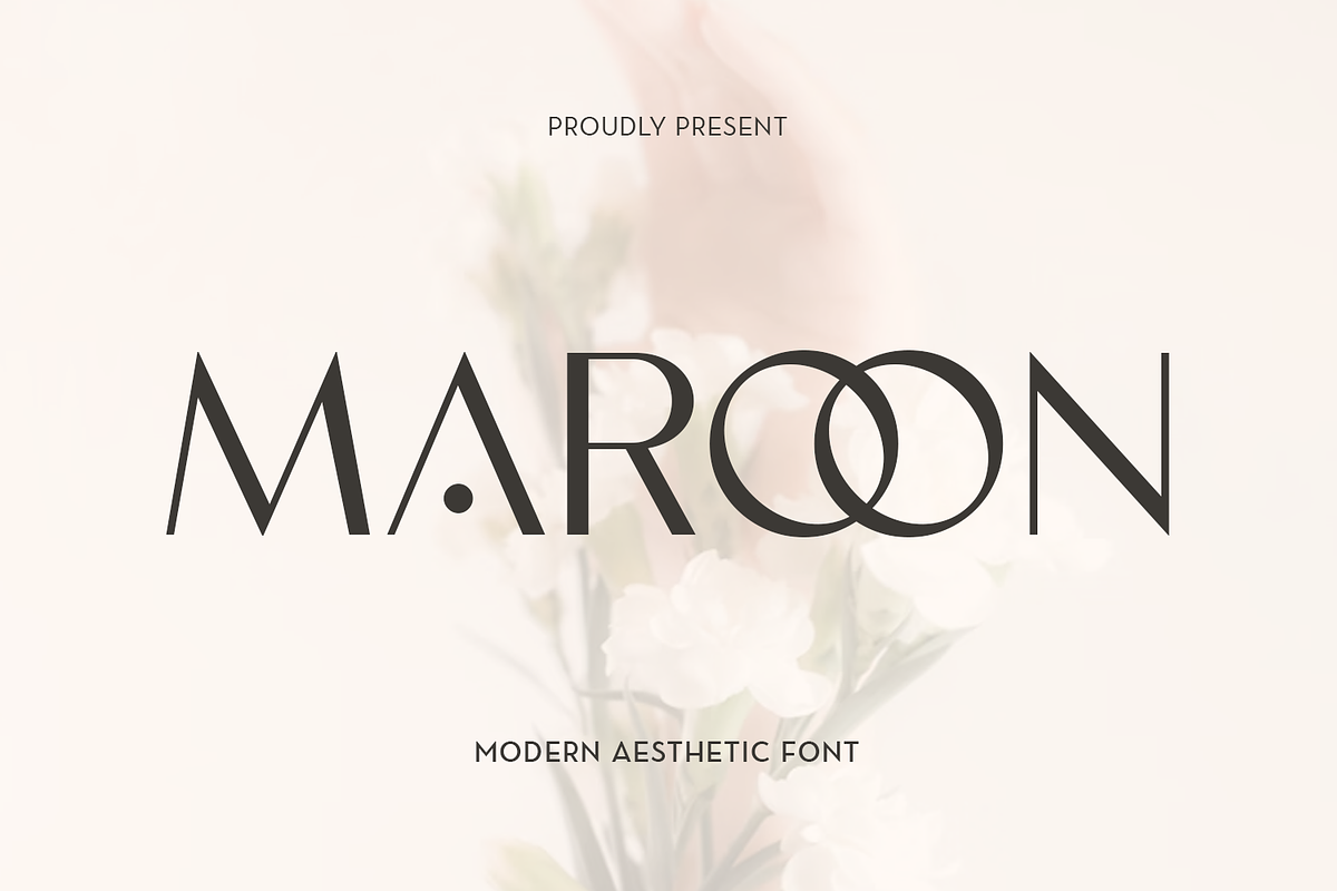 Maroon - Luxury Font, a Sans Serif Font by Umitype (Photo 1 of 10)