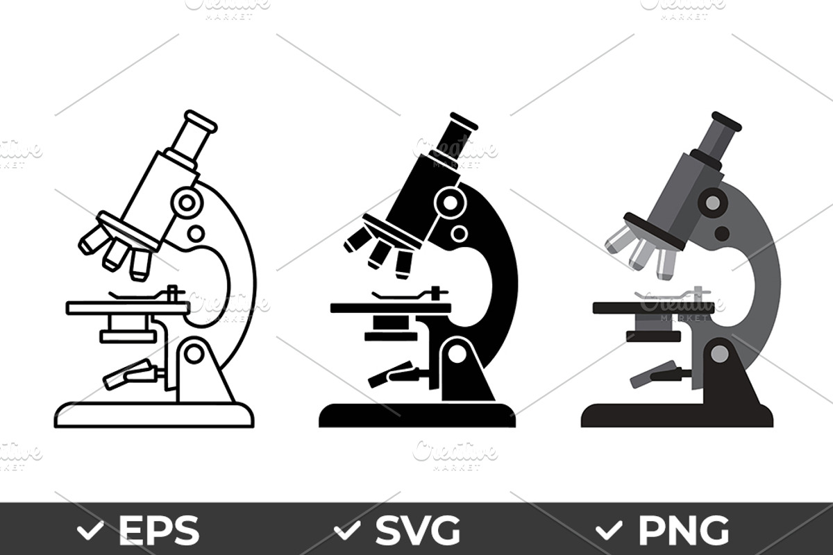 Microscope Laboratory Vector Set, an Object Graphic by Artonix (Photo 1 of 3)