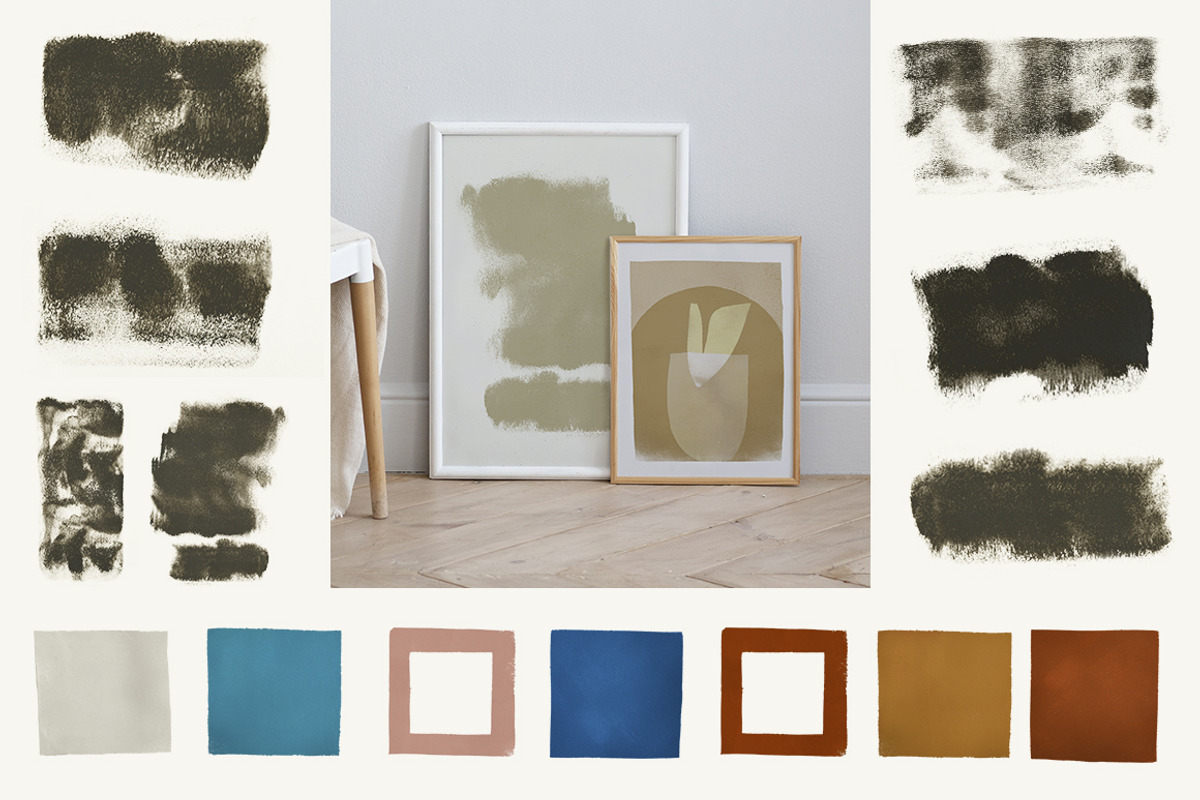 Hand Painted Modern Posters Patterns, a Wallpaper Graphic by TanyaSchuka (Photo 6 of 24)