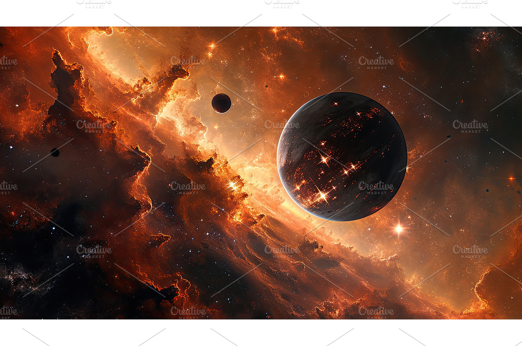 Black hole, surrounded by nebulae, an Abstract Photo by Neirfy