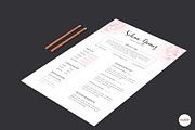 Elegant Floral Resume Template, a Resume Template by Emaholic Template (Thumbnail 2 of 5)