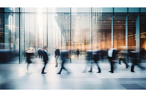 cityscape blurry office building ai, an Architecture Photo by pikepicture