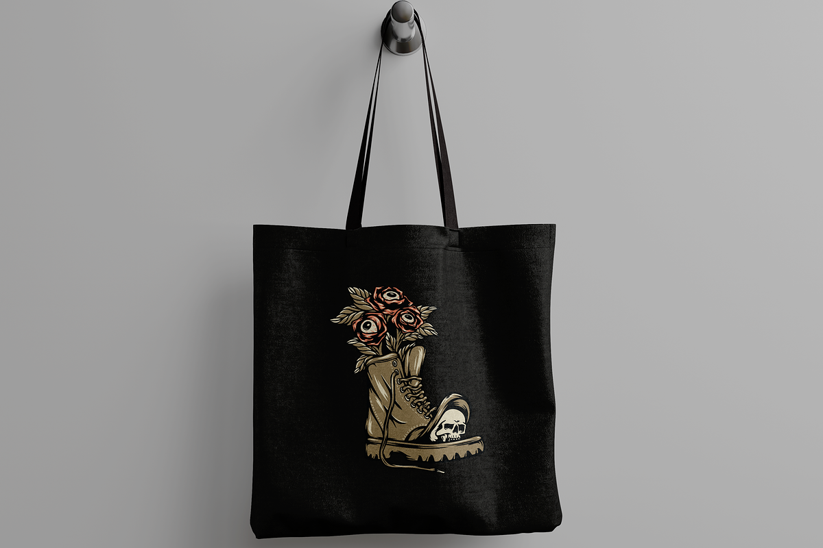 Skull Boot with Roses Tattoo, an Object Illustration by nomlimo.com (Photo 2 of 3)
