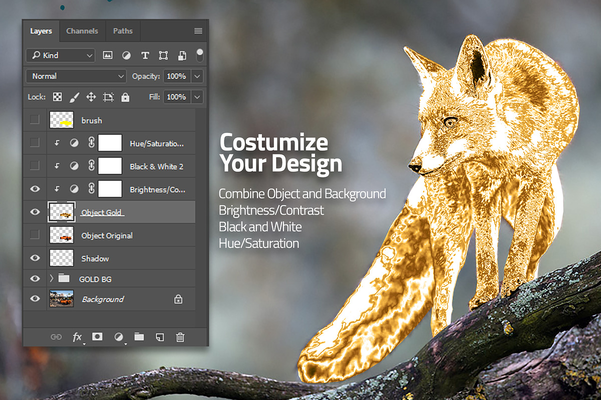 Gold Paint Photo Effect V02, an Action Add-On by yantodesign (Photo 2 of 15)