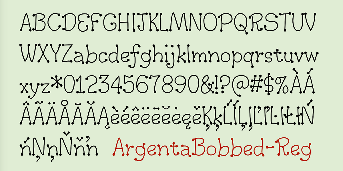 ArgentaBobbed, a Handwritten Font by Ingrimayne Type (Photo 8 of 9)