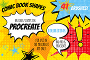 Procreate Comic Shape Brushes Stamps, a Brush Add-On by Studio Kitsch (Thumbnail 2 of 8)