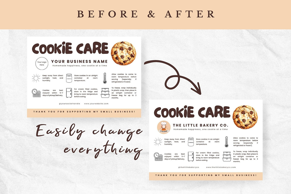 Cookie Care Form Editable Template, a Stationery Template by Anna Design Studio (Photo 4 of 7)