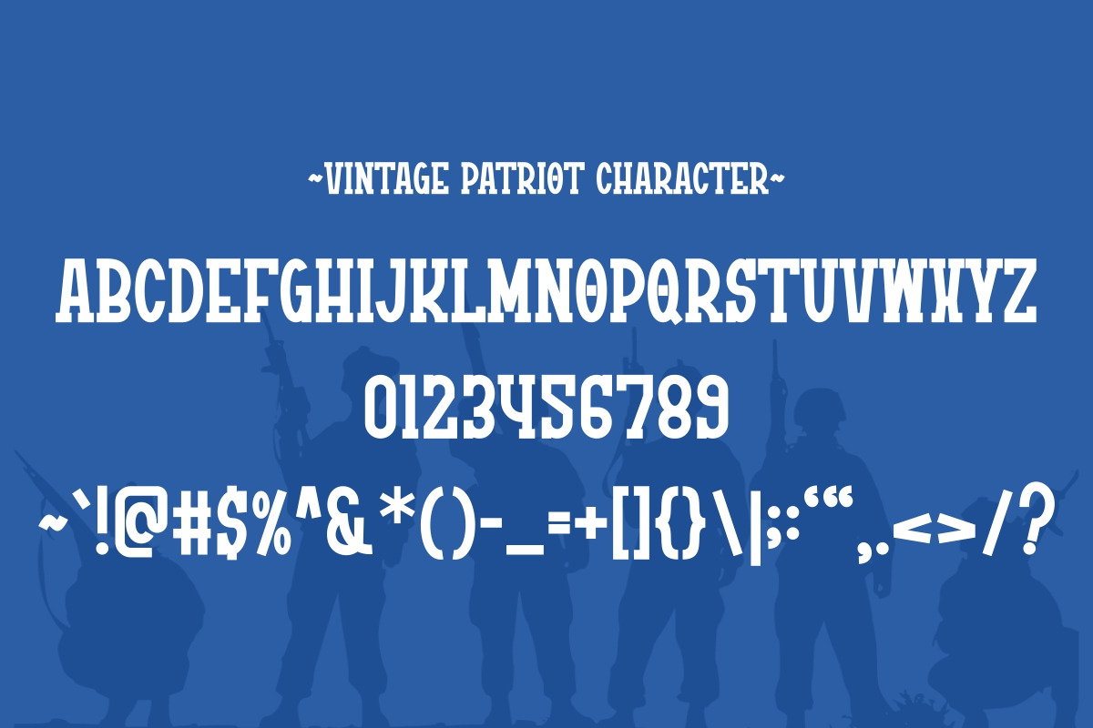 Vintage Patriot - Condensed Slab, a Slab Serif Font by Pian45 Studio (Photo 8 of 8)
