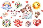 Mother’s Day PNG Clip Art set, an Object Graphic by LoLoArt (Thumbnail 1 of 3)