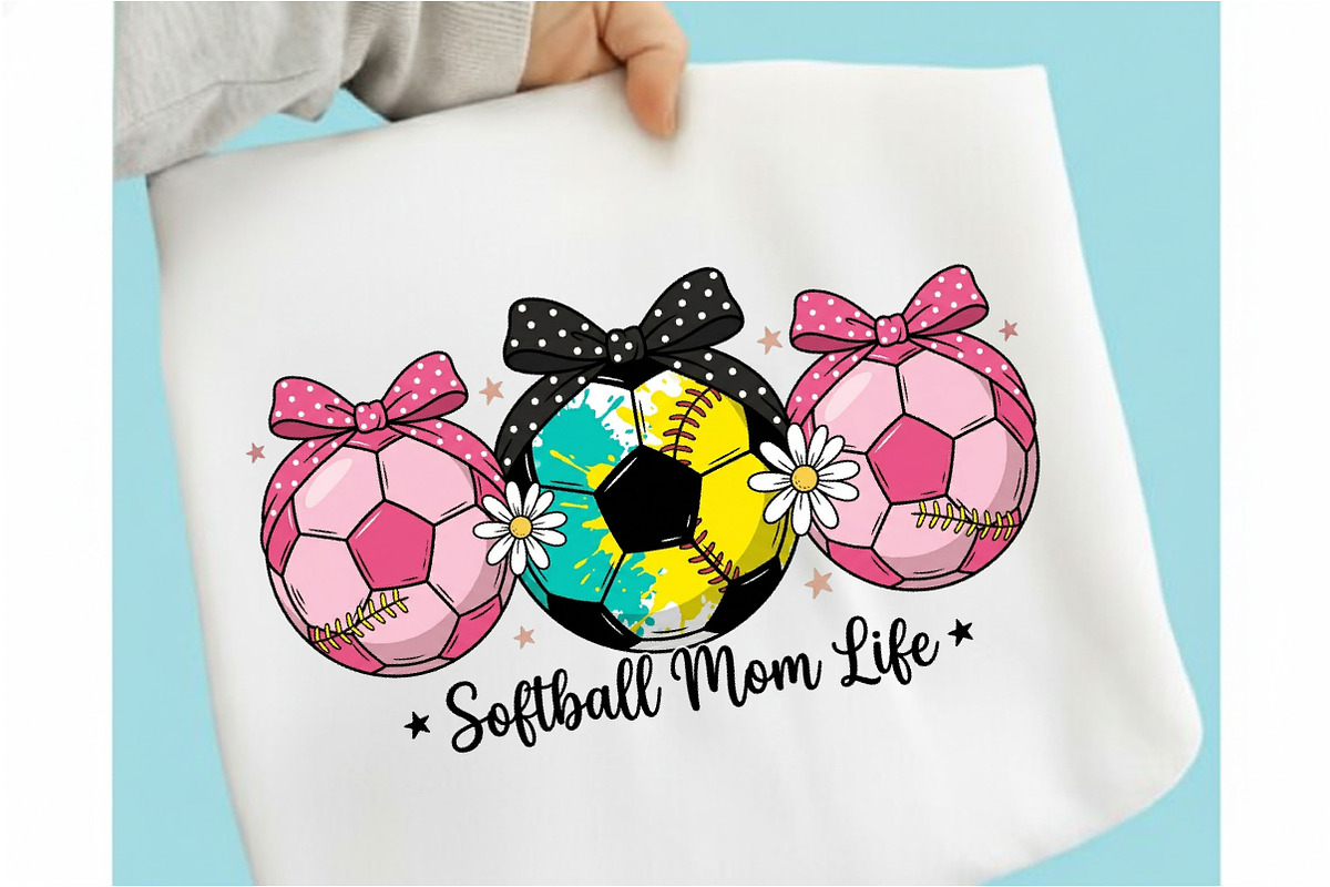 Softball Mom Life PNG, Coquette Mama, an Illustration by Designking (Photo 3 of 6)