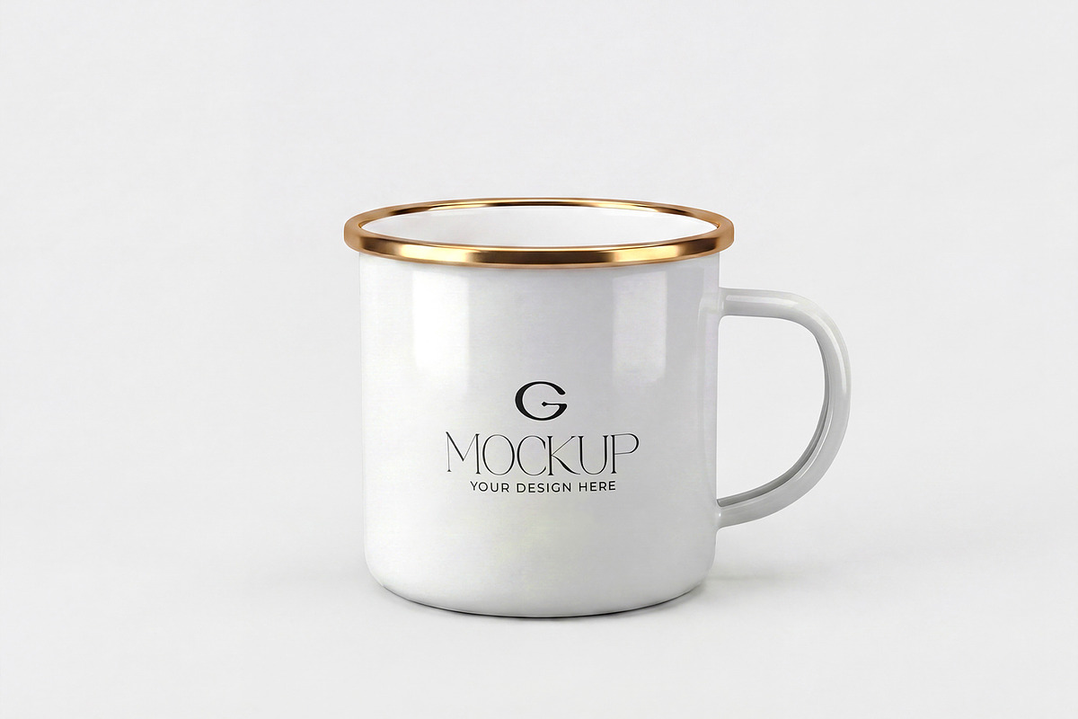 Enamel Mug Mockup Template, a Cups & Container Mockup by graphypix (Photo 1 of 4)