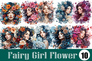 Fairy Girl Flower Sublimation, an Illustration by Wow Magic