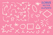 Dos Crayones 2 textured fonts, a Handwritten Font by Fat Hamster (Thumbnail 13 of 18)