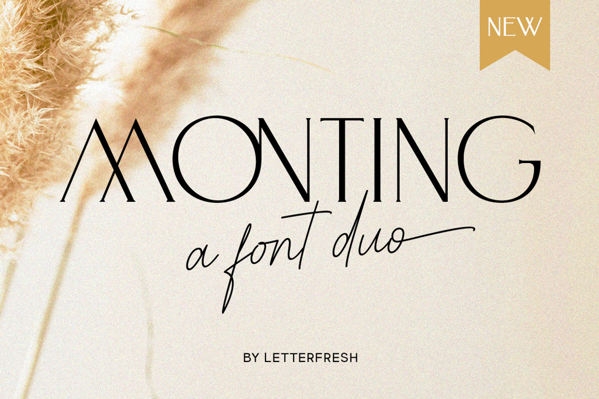 Monting Serif Script Modern Font Duo, a Script Font by Letter Fresh (Photo 1 of 12)