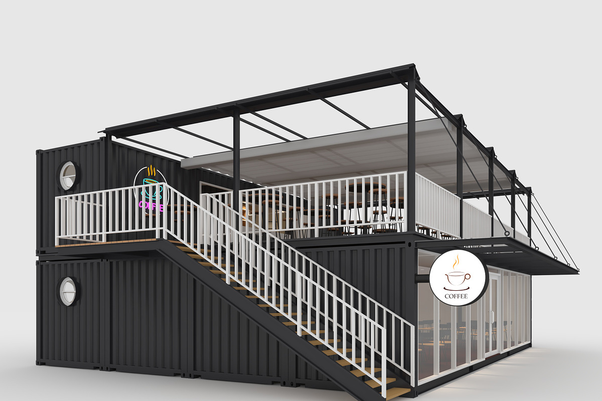3D Model Container Cafe 15, an Architecture 3D Model by SR 3D Visual (Photo 7 of 21)