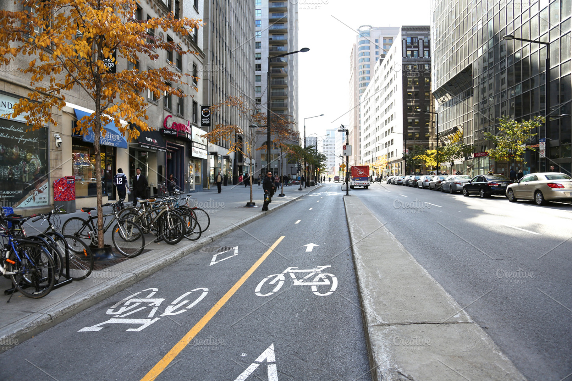 Street in downtown of Montreal