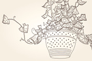 Vintage GARDEN for coloring pages, a Decorative Illustration by ekaart (Thumbnail 7 of 10)