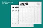 2027 Monthly Planner (MP049-27-post), a Social Media Template by mikhailmorosin (Thumbnail 2 of 4)