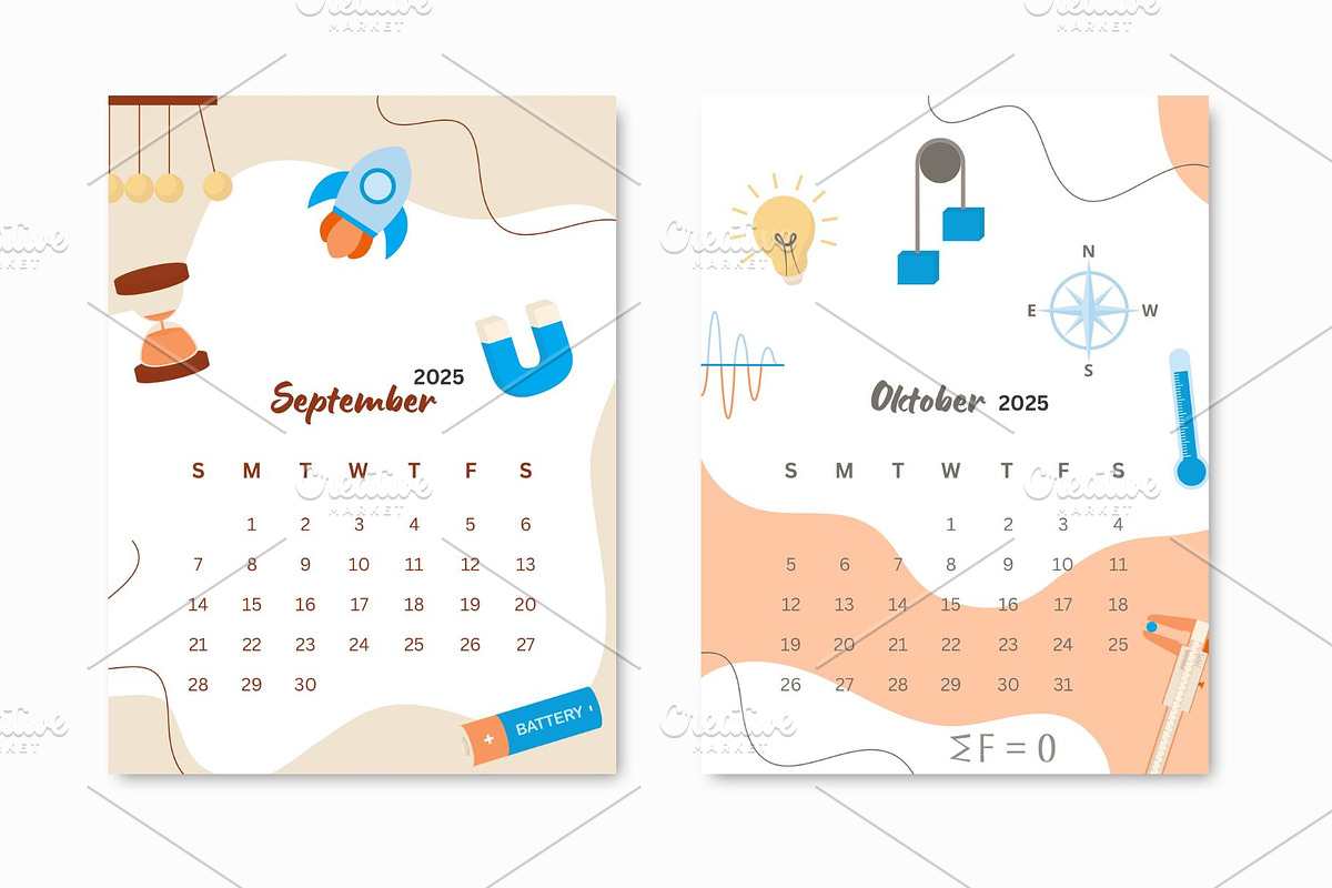 2025 Calendar-School Theme, a Presentation Template by ryelart.design (Photo 10 of 11)