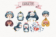 Watercolor Valentine's Day, an Animal Illustration by talloshau's illustrations (Thumbnail 2 of 8)