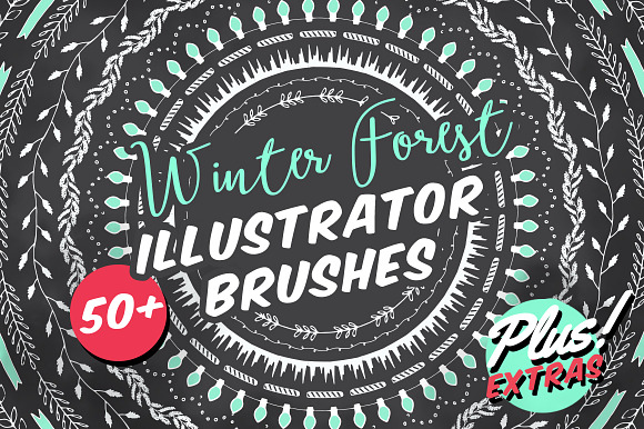 Winter Forest Illustrator Brushes preview 8