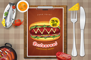 Restaurant Food Menu Mockups