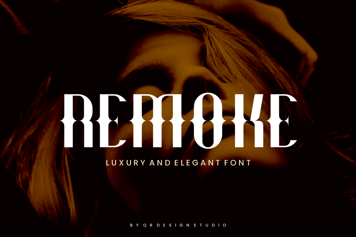 Remoke - Luxury & Elegant Font, a Sans Serif Font by QR Design Studio (Photo 1 of 6)