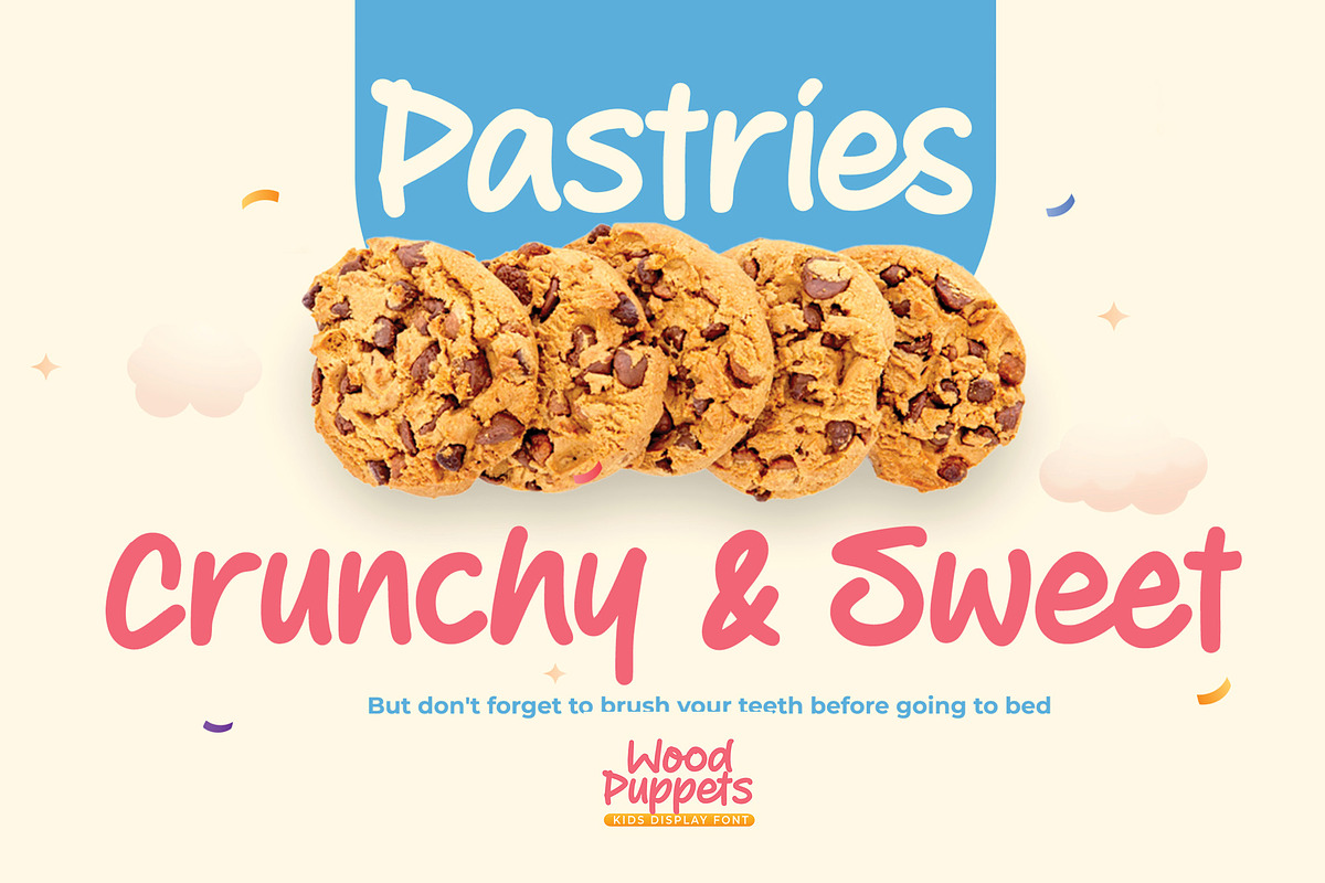 Wood Puppets – Kids Display font, a Handwritten Font by Gassstype (Photo 3 of 8)