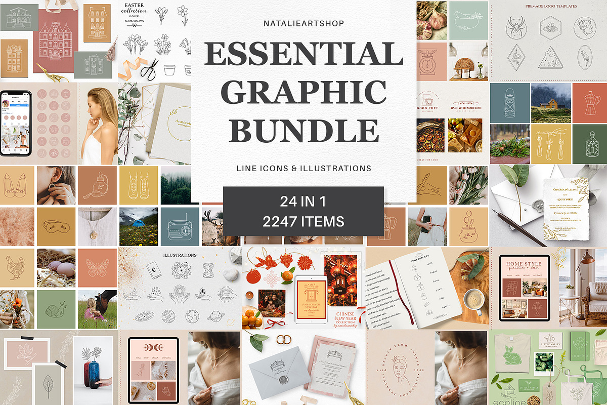 Essential Creative Graphic Bundle, an Object Graphic by NatalieArtShop (Photo 1 of 7)