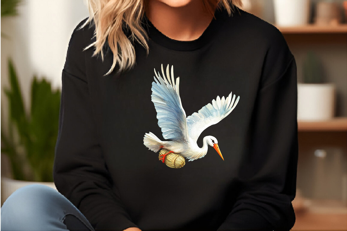 Stork Baby Delivery Clipart, an Illustration by DreamCafeArt (Photo 6 of 7)