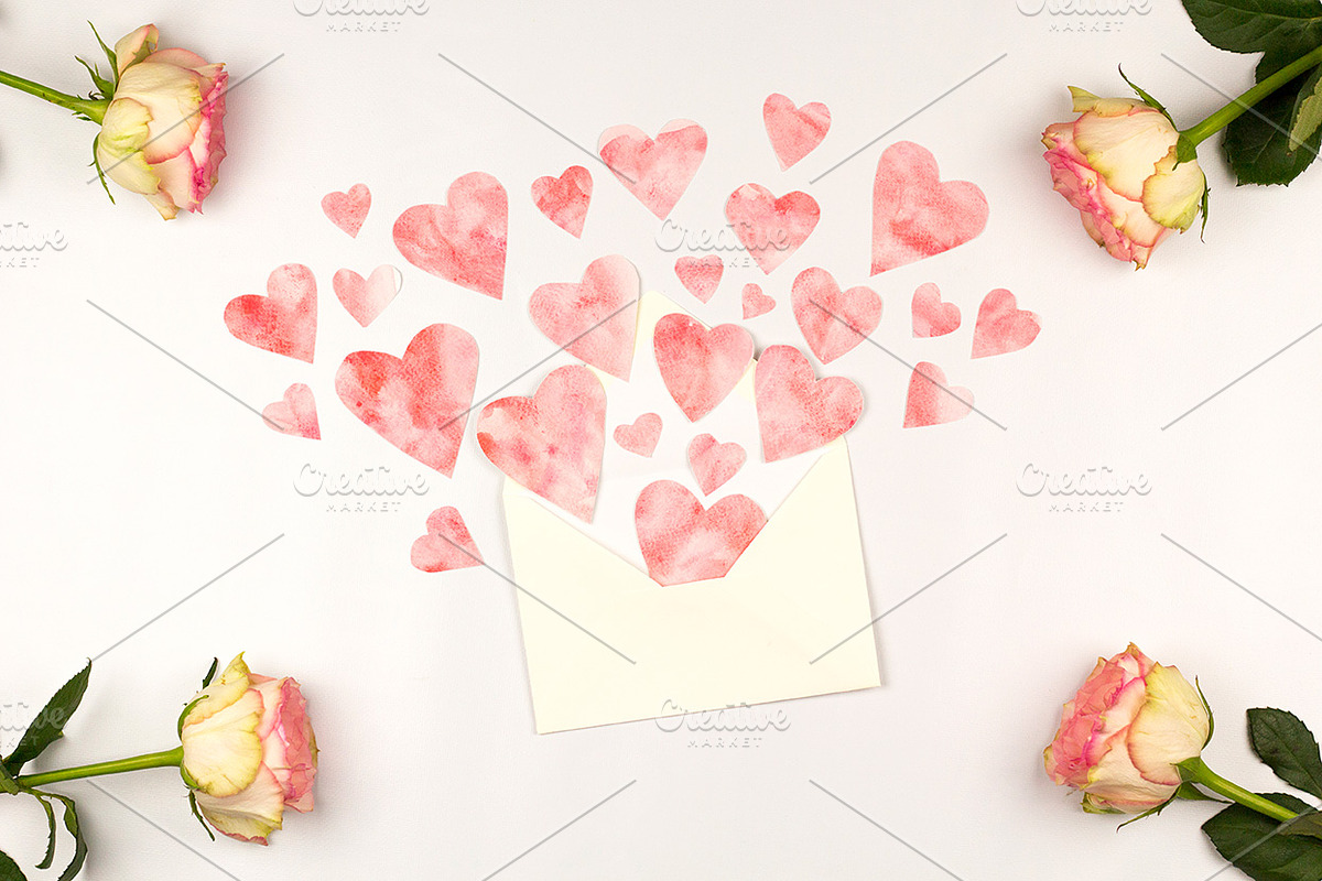 Watercolor Valentine Photo Bundle, a Product Mockup by Kreanille Design (Photo 3 of 3)
