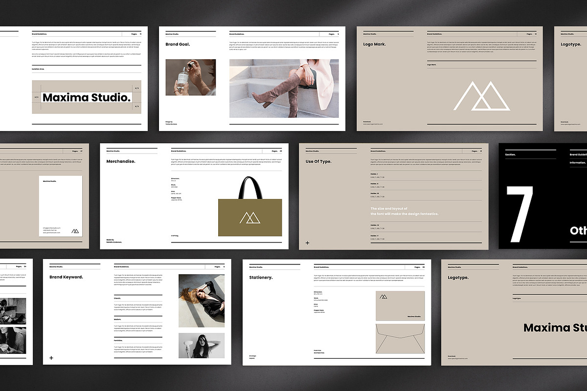 Maxima | Brand Guidelines Template, a Presentation Template by Occy Design (Photo 9 of 9)