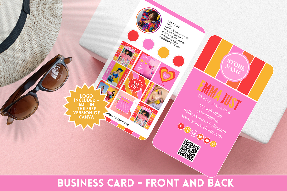 Business Card Template - Colorful, a Business Card Template by SunshineStudioBoutique (Photo 1 of 9)