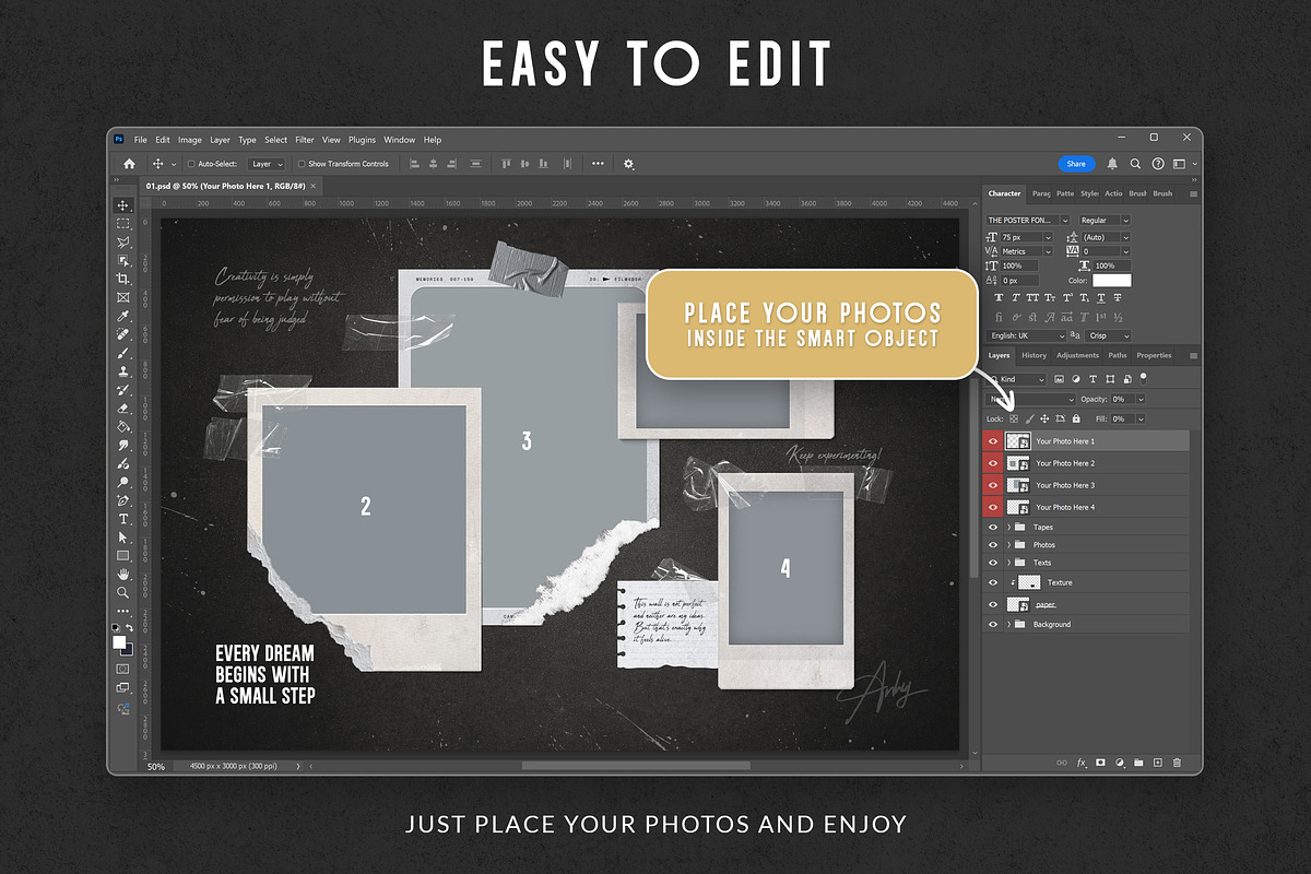 Polaroid Photo Mood Boards Bundle, a Design Template by Andrew Skoch Design (Photo 13 of 14)