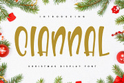 Ciannal Christmas Display Font, a Handwritten Font by Maulana Creative (Thumbnail 1 of 7)