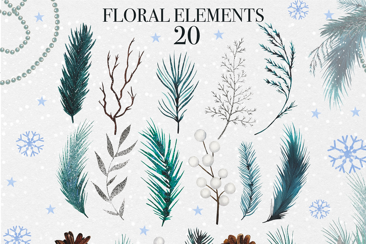 Winter Animal Watercolor Clipart Set, an Animal Illustration by DiashaArt (Photo 21 of 22)