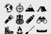 Night Camping Elements Set Vector, an Illustration by Amazin_art (Thumbnail 2 of 4)