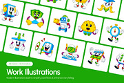 Work Illustrations Bundle, a Work Illustration by Vectors Market (Thumbnail 1 of 16)