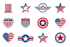 Signs with American symbols, an Object Graphic by ProArt