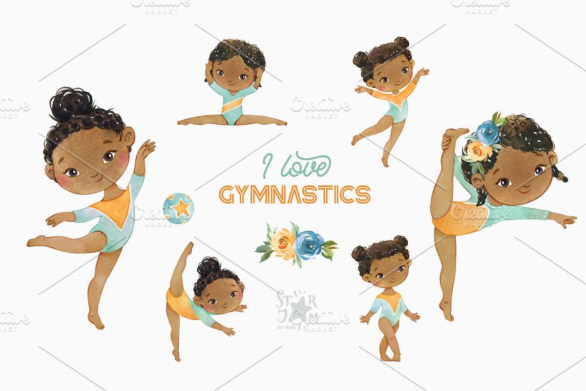 I Love Gymnastics. Sports Collection, an Education Illustration by StarJam (Photo 4 of 8)
