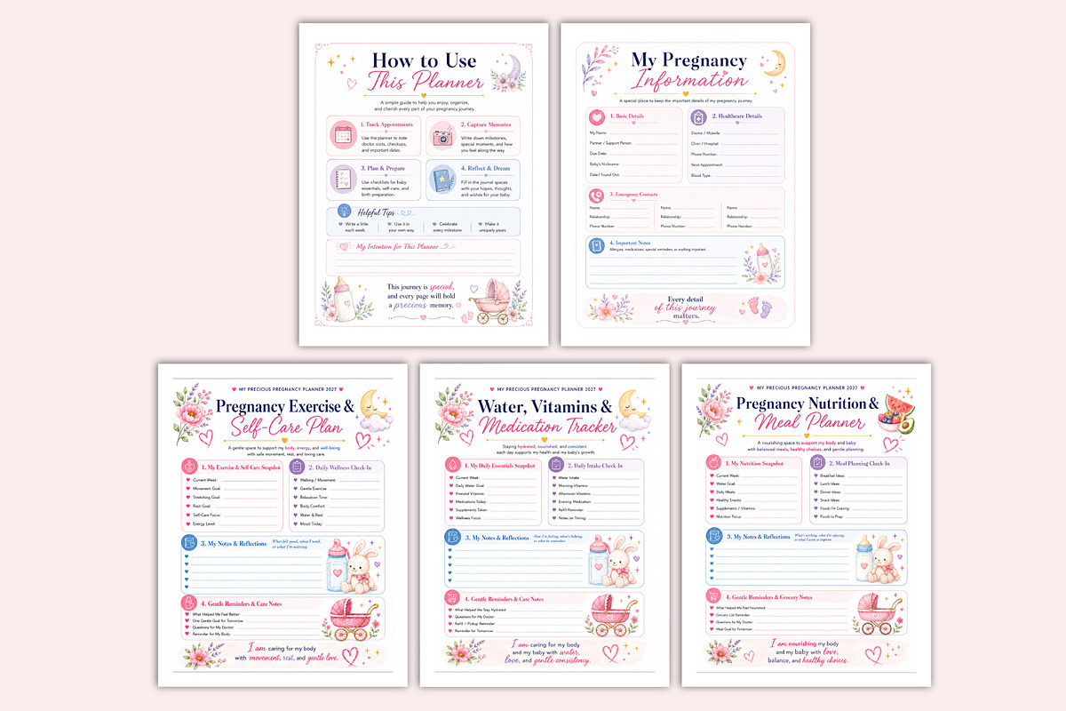 My Precious Pregnancy Planner 2027, a Stationery Template by Shumaya (Photo 4 of 5)